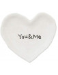 Ceramic Heart Dish inYou and Mein White