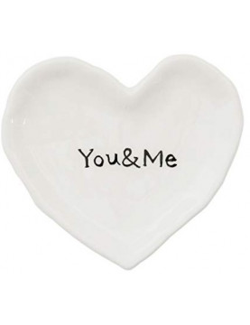 Ceramic Heart Dish inYou and Mein White