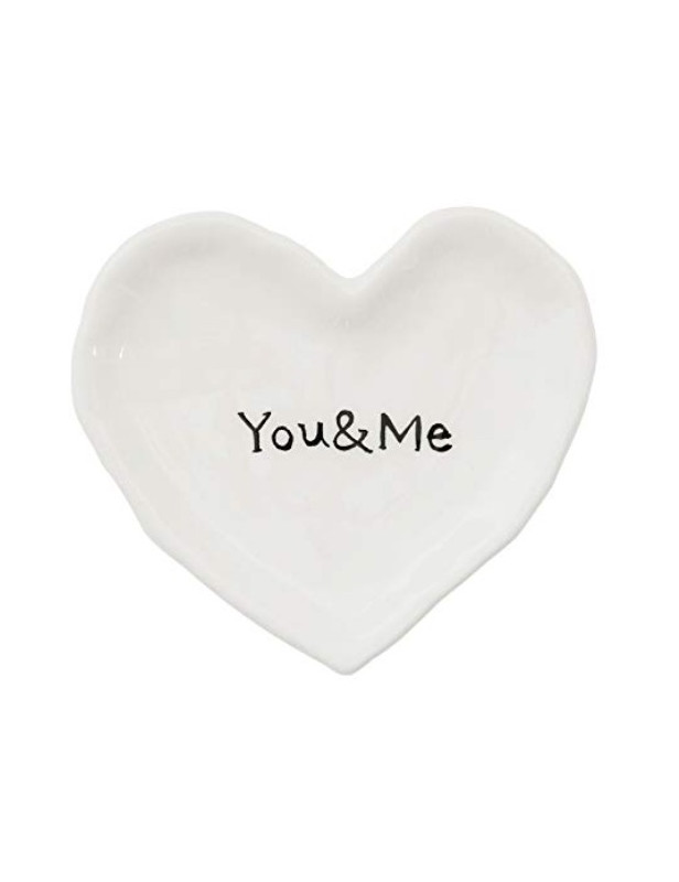 Ceramic Heart Dish inYou and Mein White