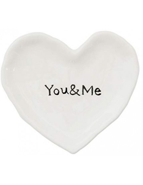 Ceramic Heart Dish inYou and Mein White